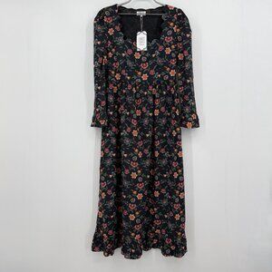 Pink City Prints Chatsworth Tilda Maxi Dress size M Medium Floral Print Cotton